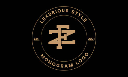 fz OR zf monogram abstract emblem vector logo templateのイラスト素材