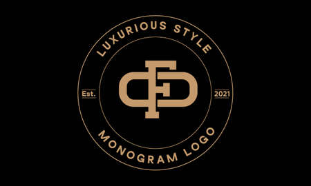 fo OR of monogram abstract emblem vector logo templateのイラスト素材