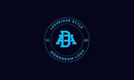 da OR ad monogram abstract emblem vector logo templateのイラスト素材