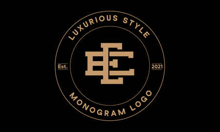 ee OR ee monogram abstract emblem vector logo templateのイラスト素材