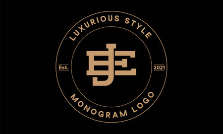 monogram abstract emblem vector logo templateのイラスト素材