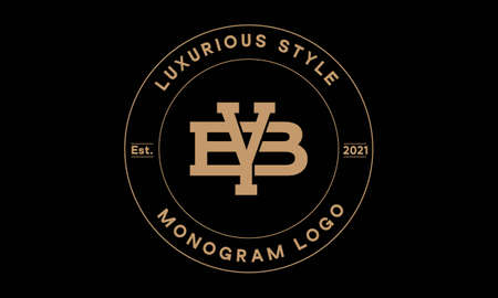 yb or by monogram abstract emblem vector logo templateのイラスト素材