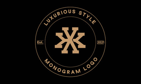 xx or xx monogram abstract emblem vector logo templateのイラスト素材