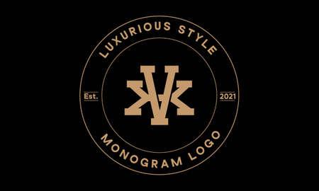 vx or xv monogram abstract emblem vector logo templateのイラスト素材