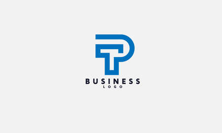 TP or PT abstract Alphabet monogram vector logo templateのイラスト素材