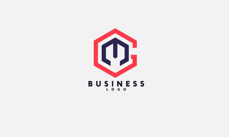 CM or MC abstract monogram vector logo templateのイラスト素材