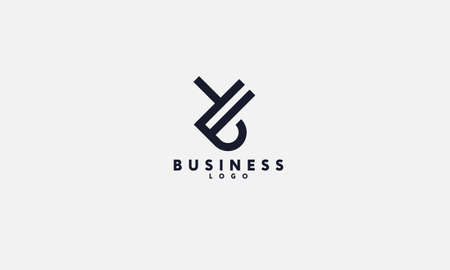 Alphabet YB or BY initials monogram business logo designのイラスト素材