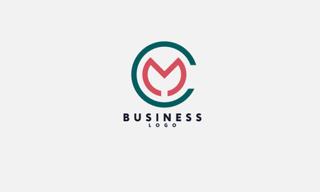 CM or MC abstract monogram vector logo templateのイラスト素材