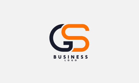 GS or SG alphabet abstract monogram vector logo templateのイラスト素材