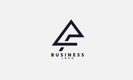 FA or AF alphabet abstract monogram vector logo templateのイラスト素材
