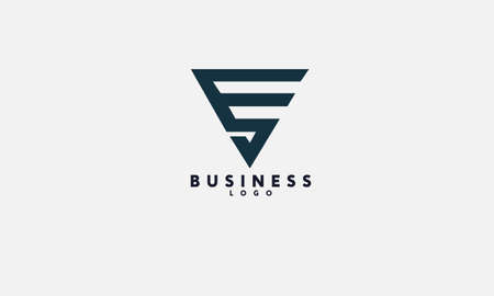 FS or SF alphabet abstract monogram vector logo templateのイラスト素材