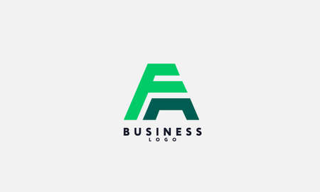 FA or AF alphabet abstract monogram vector logo templateのイラスト素材