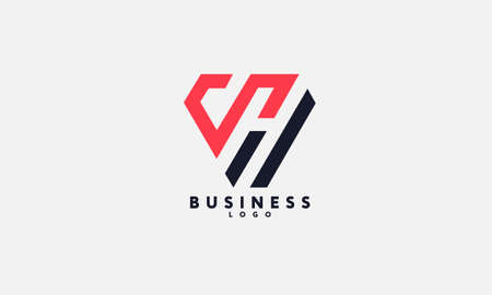 Alphabet SH or HS initials monogram vector business logoのイラスト素材