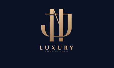 Luxury Initial Letter JU Logo Design with Creative Modern Business Typography Vector Template.のイラスト素材