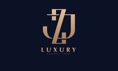 JU or JU luxury monogram logo vector icon illustration designのイラスト素材