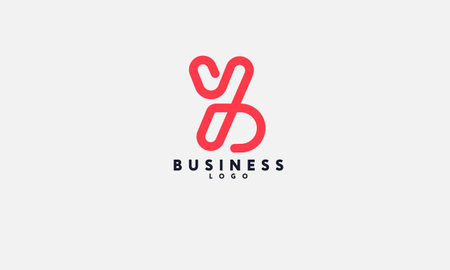 Alphabet YB or BY initials monogram business logo designのイラスト素材