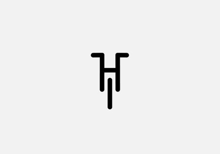 Letter H Logo Design Template. Creative Linked Letter H Logo Vectorのイラスト素材