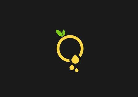 Letter Q logo with leaf icon design template elements. Suitable for organic, natural, bio, healthy, bio, food and cosmetic industries.のイラスト素材