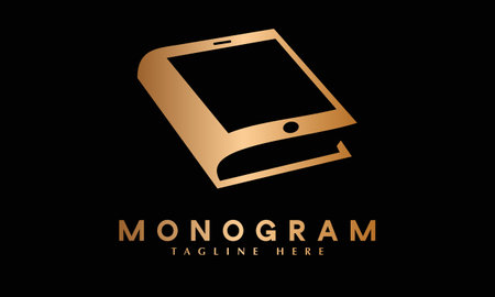 Mobile book logo design vector template. E-book logo design.のイラスト素材