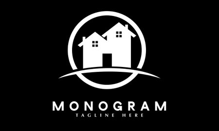 Real Estate, Property and Construction Logo design vector illustration.のイラスト素材