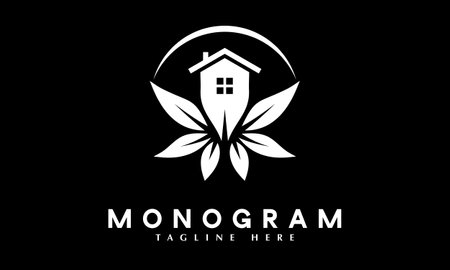 Home Marijuana Logo Design Vector. Abstract Home Marijuana Logo Design Vector.のイラスト素材