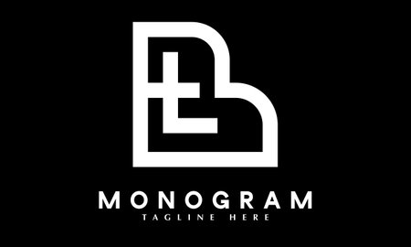 B Letter Logo Design with Black Background. Modern and Clean Look Vector Illustration.のイラスト素材