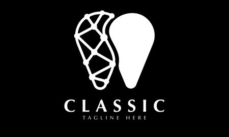 Crispy ice cream vector icon in white on black background.のイラスト素材