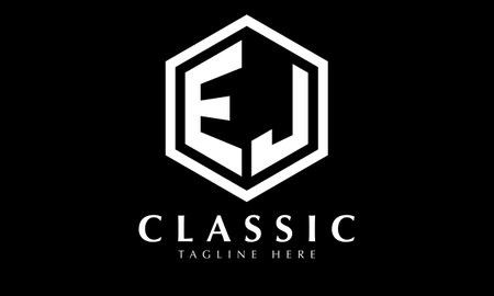 E black and white hexagonal letter E logo design vector icon templateのイラスト素材