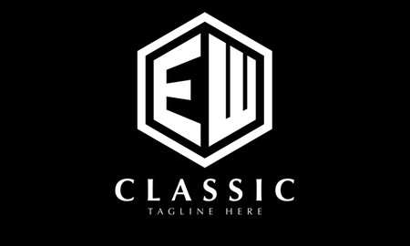 E black and white hexagonal letter E logo design vector icon templateのイラスト素材