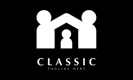 Real Estate, Property and Construction Logo Design in Black and White.のイラスト素材