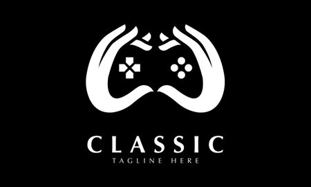 Hand with Game Controller Logo Design Vector. Modern and Clean Logo Design Concept