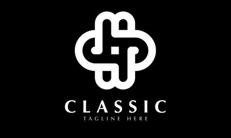 C letter logo design in black and white color. Modern and elegant monogram design.のイラスト素材