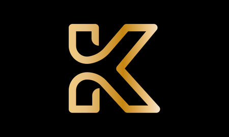 Initial Letter K Logo Design Vector Template. Graphic Alphabet Symbol for Corporate Business Identityのイラスト素材
