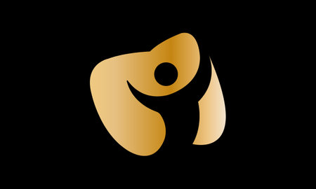 Gold black alphabet letter A logo design icon for a company or business. Suitable as a logotypeのイラスト素材