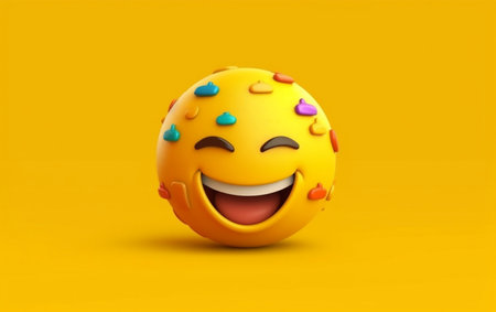 World emoji day 3d banner background. World emoji day with a group of funny emojis in different facial expressionsの写真素材