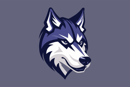 Illustration of a wolf head mascot logo suitable for a company or businessのイラスト素材