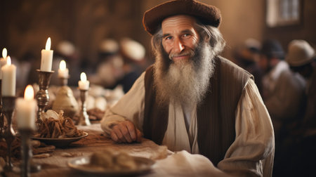 Man Sitting at Table With Jar of Fruit, One Person Enjoying Fresh, Healthy Snackの素材