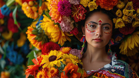 Woman in Colorful Dress Dancing - Vibrant, Joyful, Energetic Movementの素材