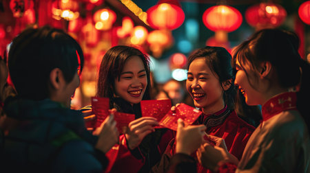 Women Gathered Around Table With Foodの素材