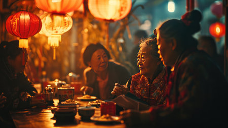 Group of People Sitting Together at a Gatheringの素材