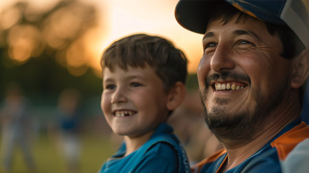 Young Boy in Red Baseball Uniform Holding Baseball Batの素材
