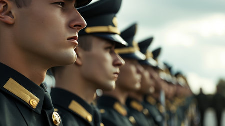 Foto de Group of Men in Uniform Standing Together - Imagen libre de derechos