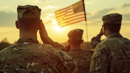 Group of People Holding Flag on Hilltopの素材