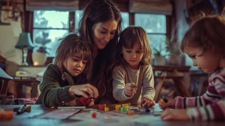 Two Young Girls Making Doughnuts in Kitchenの素材