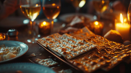 Elegant Dinner Table With Beautiful Place Settings and Candlesの素材