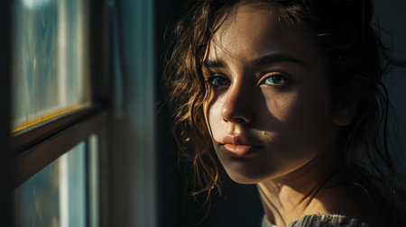 Close Up Photo of a Person With Blue Eyesの素材