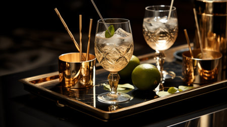 Tray With Glassesの素材