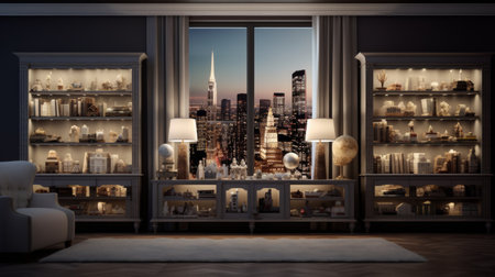 A Living Room Filled With Furniture and a Large Windowの素材