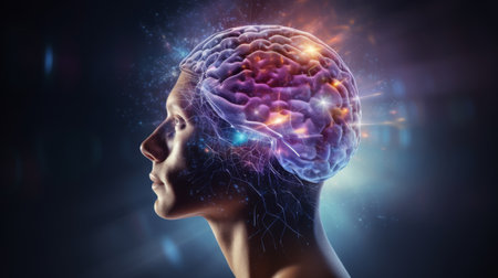 Mans Head With Glowing Brainの素材