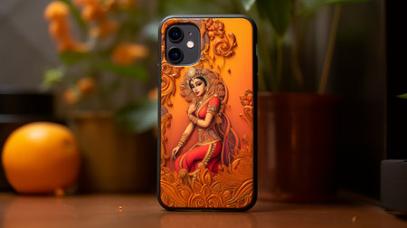 Phone Case With Painting of a Womanの素材